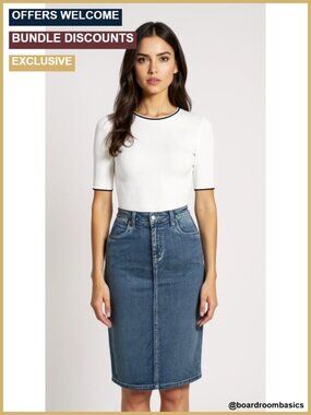 3-in-1 Stretch Denim Pencil, A-Line & Destructed Mini Skirts with Pockets